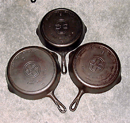 Vintage Griswold 8 Large Logo Cast Iron Plated Skillet and Lid 